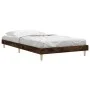 Estructura de cama contrachapada roble ahumado 90x200 cm de vidaXL, Camas y somieres - Ref: Foro24-832066, Precio: 75,76 €, D...