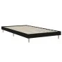 Black engineered wood bed frame 100x200 cm by vidaXL, Beds and slatted bases - Ref: Foro24-832054, Price: 80,89 €, Discount: %