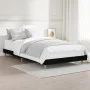 Black engineered wood bed frame 100x200 cm by vidaXL, Beds and slatted bases - Ref: Foro24-832054, Price: 80,89 €, Discount: %