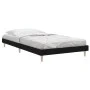 Black engineered wood bed frame 100x200 cm by vidaXL, Beds and slatted bases - Ref: Foro24-832054, Price: 80,89 €, Discount: %