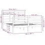 Solid wood bed frame 150x200 cm by vidaXL, Beds and slatted bases - Ref: Foro24-3105865, Price: 144,62 €, Discount: %
