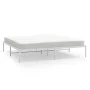 Bettgestell aus weißem Metall, 183 x 213 cm von vidaXL, Betten und Lattenroste - Ref: Foro24-350918, Preis: 86,97 €, Rabatt: %
