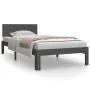 Estructura de cama madera maciza de pino gris 90x200 cm de vidaXL, Camas y somieres - Ref: Foro24-810482, Precio: 133,05 €, D...