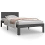 Solid gray pine wood bed frame 90x200 cm by vidaXL, Beds and slatted bases - Ref: Foro24-810482, Price: 135,23 €, Discount: %
