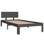 Solid gray pine wood bed frame 90x200 cm by vidaXL, Beds and slatted bases - Ref: Foro24-810482, Price: 135,23 €, Discount: %