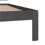 Bettrahmen aus massivem, grauem Kiefernholz, 90 x 200 cm von vidaXL, Betten und Lattenroste - Ref: Foro24-810482, Preis: 135,...