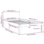 Estructura de cama madera maciza de pino gris 90x200 cm de vidaXL, Camas y somieres - Ref: Foro24-810482, Precio: 133,05 €, D...