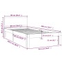 Solid gray pine wood bed frame 90x200 cm by vidaXL, Beds and slatted bases - Ref: Foro24-810482, Price: 135,23 €, Discount: %