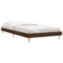 Brown oak engineered wood bed frame 90x200 cm by vidaXL, Beds and slatted bases - Ref: Foro24-832068, Price: 76,05 €, Discoun...