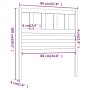 Bettkopfteil aus massivem Kiefernholz in Honigbraun, 96 x 4 x 100 cm von vidaXL, Kopf- und Fußteile - Ref: Foro24-814127, Pre...