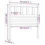 Bettkopfteil aus massivem Kiefernholz in Honigbraun, 96 x 4 x 100 cm von vidaXL, Kopf- und Fußteile - Ref: Foro24-814127, Pre...