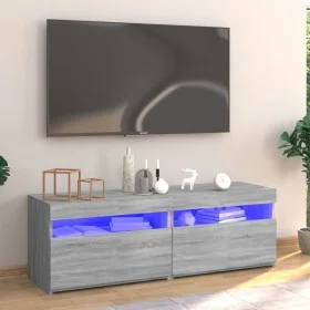 TV-Schrank mit LED-Leuchten Sonomagrau 120x35x40 cm von vidaXL, TV-Möbel - Ref: Foro24-815673, Preis: 80,38 €, Rabatt: %