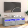 TV-Schrank mit LED-Leuchten Sonomagrau 120x35x40 cm von vidaXL, TV-Möbel - Ref: Foro24-815673, Preis: 84,11 €, Rabatt: %