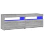 TV-Schrank mit LED-Leuchten Sonomagrau 120x35x40 cm von vidaXL, TV-Möbel - Ref: Foro24-815673, Preis: 84,11 €, Rabatt: %