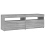 TV-Schrank mit LED-Leuchten Sonomagrau 120x35x40 cm von vidaXL, TV-Möbel - Ref: Foro24-815673, Preis: 84,11 €, Rabatt: %