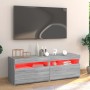 Mueble de TV con luces LED gris Sonoma 120x35x40 cm de vidaXL, Muebles TV - Ref: Foro24-815673, Precio: 84,01 €, Descuento: %