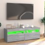 TV-Schrank mit LED-Leuchten Sonomagrau 120x35x40 cm von vidaXL, TV-Möbel - Ref: Foro24-815673, Preis: 84,11 €, Rabatt: %
