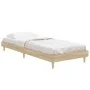 Sonoma oak engineered wood bed frame 75x190 cm by vidaXL, Beds and slatted bases - Ref: Foro24-832104, Price: 73,21 €, Discou...