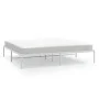 Estructura de cama de metal blanco 193x203 cm de vidaXL, Camas y somieres - Ref: Foro24-350919, Precio: 91,71 €, Descuento: %