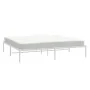 Estructura de cama de metal blanco 193x203 cm de vidaXL, Camas y somieres - Ref: Foro24-350919, Precio: 91,71 €, Descuento: %