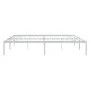 Estructura de cama de metal blanco 193x203 cm de vidaXL, Camas y somieres - Ref: Foro24-350919, Precio: 91,71 €, Descuento: %