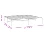 Bettgestell aus weißem Metall, 193 x 203 cm von vidaXL, Betten und Lattenroste - Ref: Foro24-350919, Preis: 93,06 €, Rabatt: %