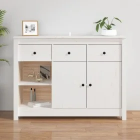 Sideboard aus massivem Kiefernholz weiß 100x35x74 cm von vidaXL, Sideboards - Ref: Foro24-814555, Preis: 168,38 €, Rabatt: %