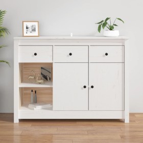 Sideboard aus massivem Kiefernholz weiß 100x35x74 cm von vidaXL, Sideboards - Ref: Foro24-814555, Preis: 171,12 €, Rabatt: %
