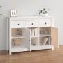 Aparador de madera maciza de pino blanco 100x35x74 cm de vidaXL, Aparadores - Ref: Foro24-814555, Precio: 169,32 €