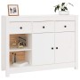 Aparador de madera maciza de pino blanco 100x35x74 cm de vidaXL, Aparadores - Ref: Foro24-814555, Precio: 169,32 €