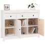 Aparador de madera maciza de pino blanco 100x35x74 cm de vidaXL, Aparadores - Ref: Foro24-814555, Precio: 169,32 €