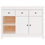 Aparador de madera maciza de pino blanco 100x35x74 cm de vidaXL, Aparadores - Ref: Foro24-814555, Precio: 169,32 €