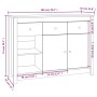 Aparador de madera maciza de pino blanco 100x35x74 cm de vidaXL, Aparadores - Ref: Foro24-814555, Precio: 169,32 €