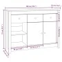 Solid white pine wood sideboard 100x35x74 cm by vidaXL, Sideboards - Ref: Foro24-814555, Price: 168,38 €, Discount: %