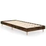 Estructura de cama madera de ingeniería roble humo 75x190 cm de vidaXL, Camas y somieres - Ref: Foro24-832106, Precio: 74,11 ...