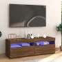 TV-Möbel mit LED-Leuchten, braune Eiche 120x35x40 cm von vidaXL, TV-Möbel - Ref: Foro24-815674, Preis: 75,70 €, Rabatt: %