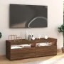 TV-Möbel mit LED-Leuchten, braune Eiche 120x35x40 cm von vidaXL, TV-Möbel - Ref: Foro24-815674, Preis: 75,70 €, Rabatt: %