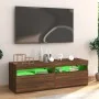 TV-Möbel mit LED-Leuchten, braune Eiche 120x35x40 cm von vidaXL, TV-Möbel - Ref: Foro24-815674, Preis: 75,70 €, Rabatt: %