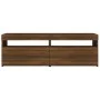 TV-Möbel mit LED-Leuchten, braune Eiche 120x35x40 cm von vidaXL, TV-Möbel - Ref: Foro24-815674, Preis: 75,70 €, Rabatt: %