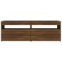 TV-Möbel mit LED-Leuchten, braune Eiche 120x35x40 cm von vidaXL, TV-Möbel - Ref: Foro24-815674, Preis: 76,79 €, Rabatt: %