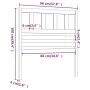 Cabecero de cama madera maciza de pino negro 96x4x100 cm de vidaXL, Cabeceros y pies de cama - Ref: Foro24-814128, Precio: 27...