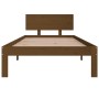 Estructura de cama madera maciza pino marrón miel 90x200 cm de vidaXL, Camas y somieres - Ref: Foro24-810483, Precio: 114,66 €