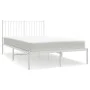 Estructura de cama de metal con cabecero blanca 120x190 cm de vidaXL, Camas y somieres - Ref: Foro24-350928, Precio: 100,43 €...