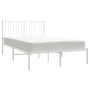 Bettgestell aus Metall mit weißem Kopfteil 120x190 cm von vidaXL, Betten und Lattenroste - Ref: Foro24-350928, Preis: 102,06 ...