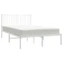 Estructura de cama de metal con cabecero blanca 120x190 cm de vidaXL, Camas y somieres - Ref: Foro24-350928, Precio: 100,43 €...