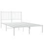 Bettgestell aus Metall mit weißem Kopfteil 120x190 cm von vidaXL, Betten und Lattenroste - Ref: Foro24-350928, Preis: 102,06 ...