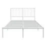 Estructura de cama de metal con cabecero blanca 120x190 cm de vidaXL, Camas y somieres - Ref: Foro24-350928, Precio: 100,43 €...