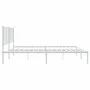 Estructura de cama de metal con cabecero blanca 120x190 cm de vidaXL, Camas y somieres - Ref: Foro24-350928, Precio: 100,43 €...