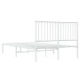 Bettgestell aus Metall mit weißem Kopfteil 120x190 cm von vidaXL, Betten und Lattenroste - Ref: Foro24-350928, Preis: 102,06 ...