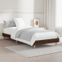Estructura de cama madera de ingeniería roble marrón 75x190 cm de vidaXL, Camas y somieres - Ref: Foro24-832108, Precio: 77,85 €